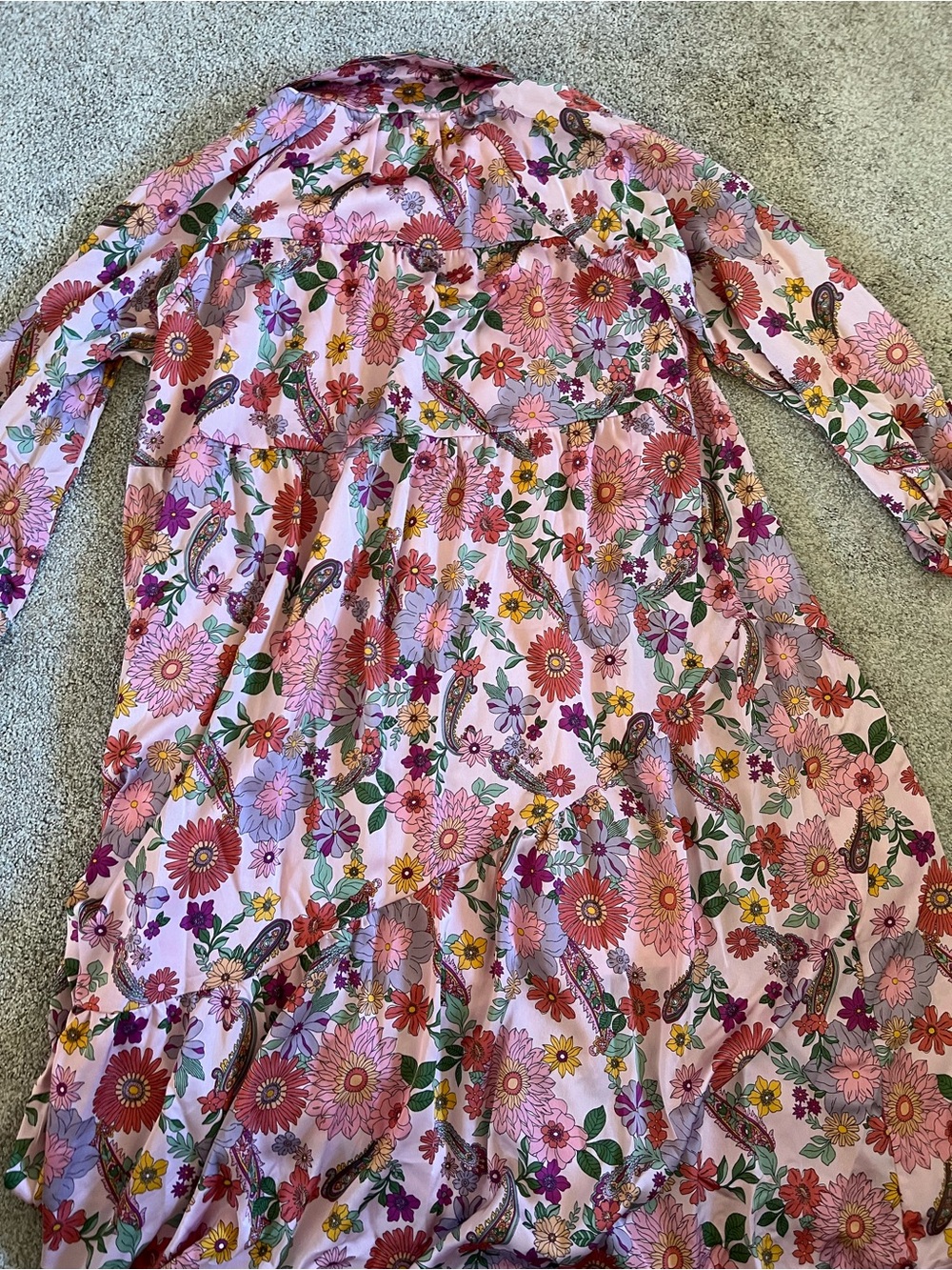 &merci Indie Floral Paisley Cottagecore Feminine Button Down Dress NWT size M - Picture 8 of 9